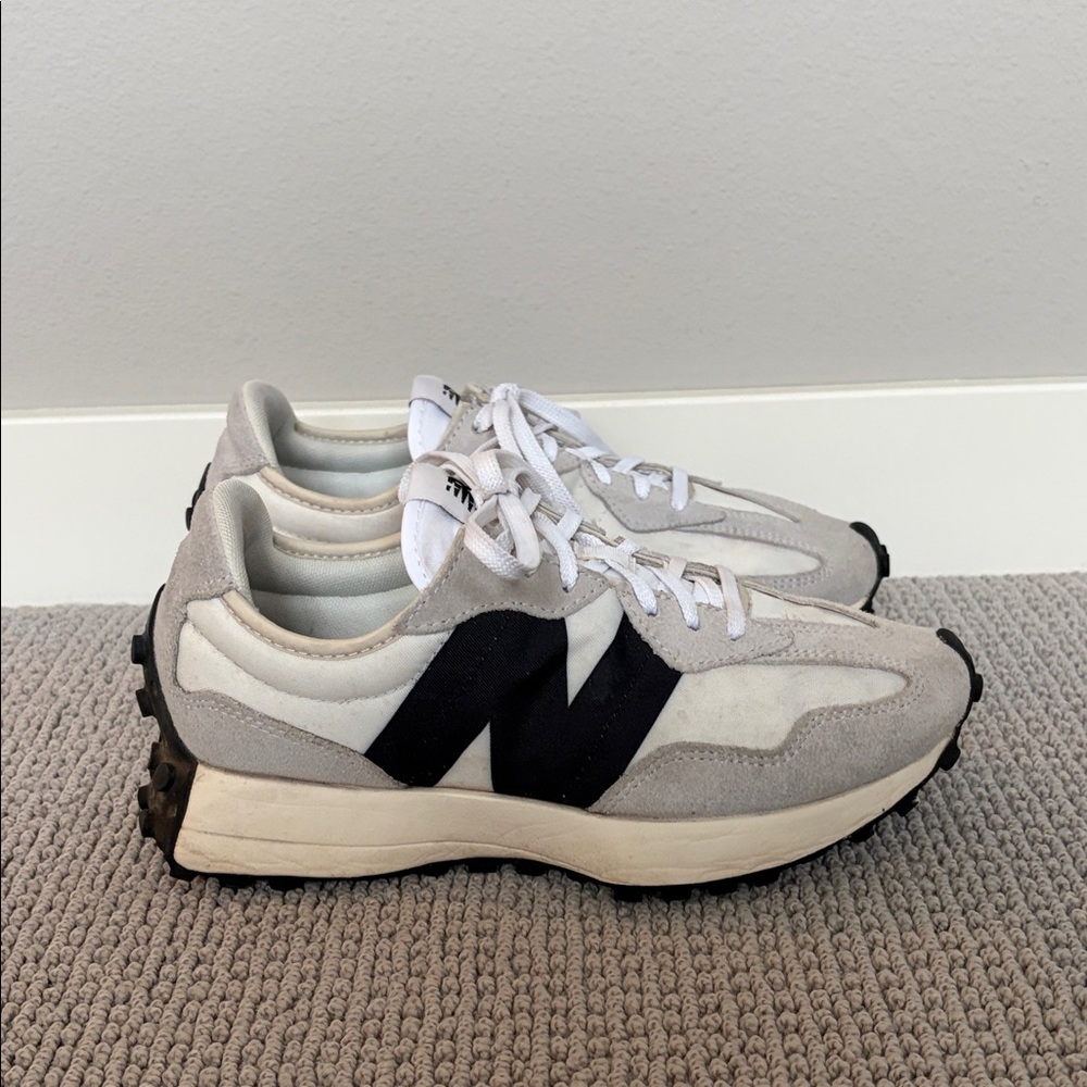 New Balance White and Black Sneakers